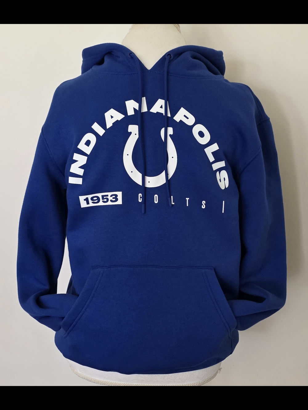 Men’s NFL Indianapolis Football Colts Blue Pullover Hoodie Size S Fanatics NEW
